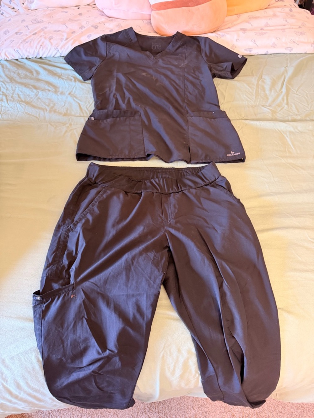 Barco one Grey Scrub Top and scrub Jogger Pants Set